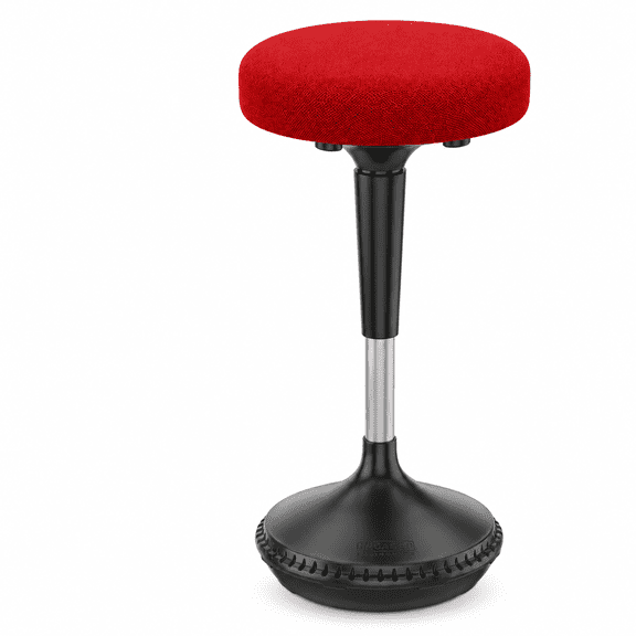 Wobble Stool Height Adjustable Standing Desk Stool, 24-34 Inch Active Sitting Balance Stool with 360 Swivel and Cushioned Seat, Red