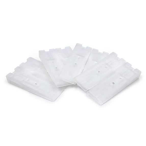 Wobble Wedge BigGap Rigid Plastic Shims - Leveling Wedges for Large Gaps & Heavy Loads, Furniture, 4 Pack