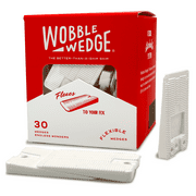 Wobble Wedge Flexible Plastic Shims, 30 Pack - 1.92" x 1.11" x 0.25"