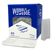 "Wobble Wedge Rigid Plastic Leveling Shims, 30 Pack - 1.92"" x 1.11"" x 0.25"""