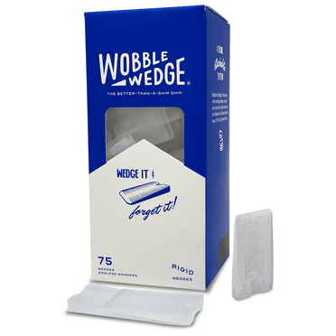 Wobble Wedge Rigid Plastic Taper Shims, 75 Pack - Plastic Wedge, Furniture Levelers