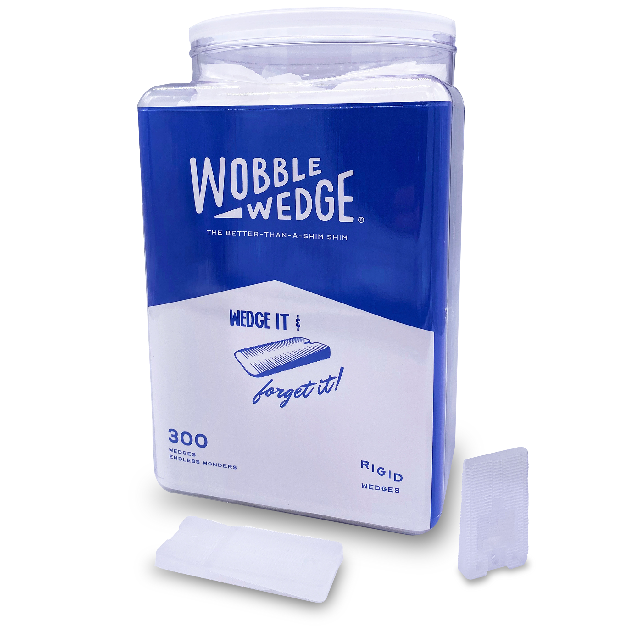 Wobble Wedges Rigid Plastic Shims, 300 Pack MultiPurpose Shim Wedges