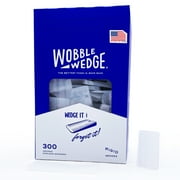 Wobble Wedges Rigid Plastic Shims, 300 Pack - Multi-Purpose Shim Wedges for Home Improvement, Work - Plastic Wedge, Table & Toilet Shims, Furniture Levelers, Translucent Leveler Wedges, Leveling Feet