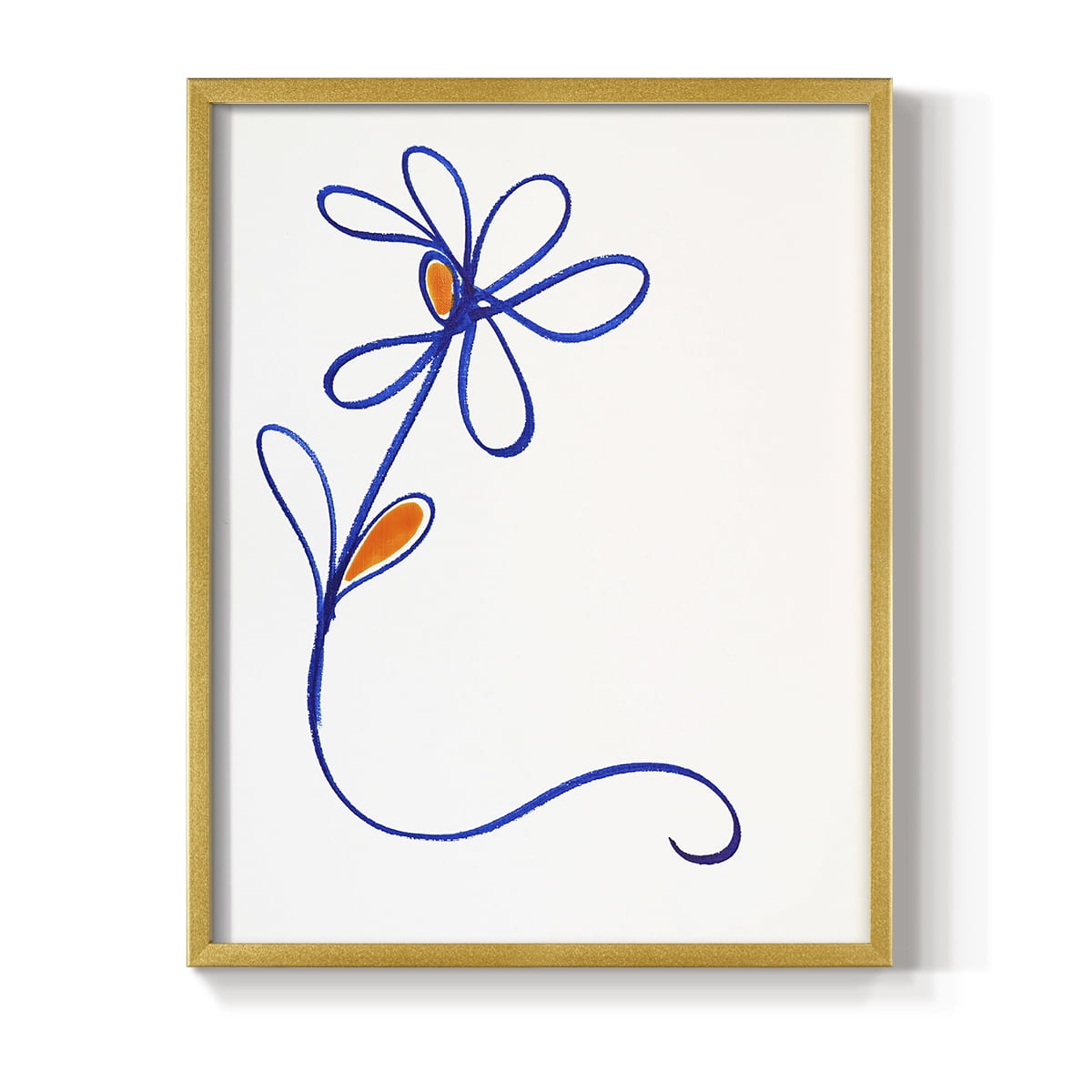 Wobbly Blooms I Framed Print - Solid Wood in Single Picture Frame Solid Wood 2 Framed Print