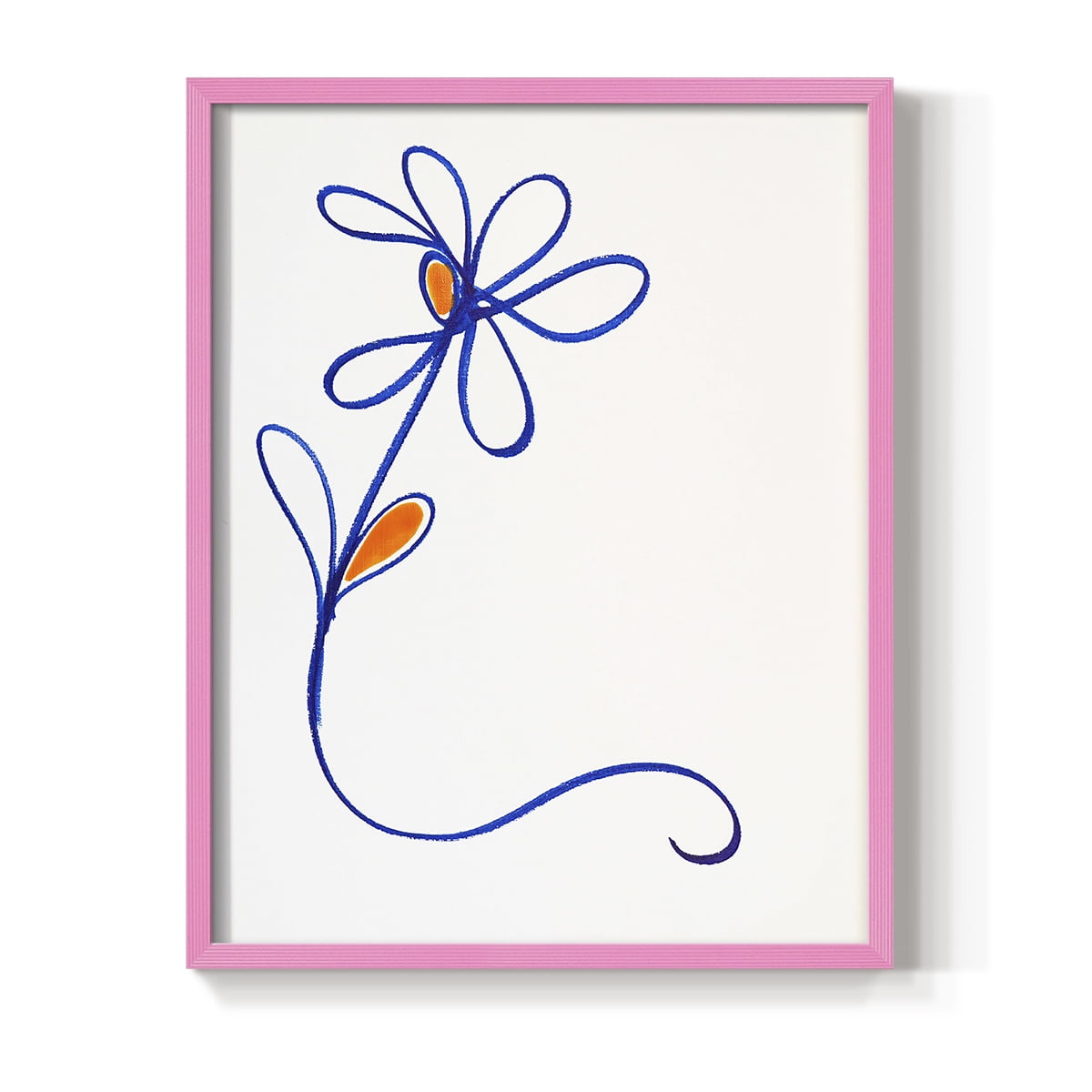 Wobbly Blooms I Framed Print - Solid Wood in Single Picture Frame Solid Wood 2 Framed Print