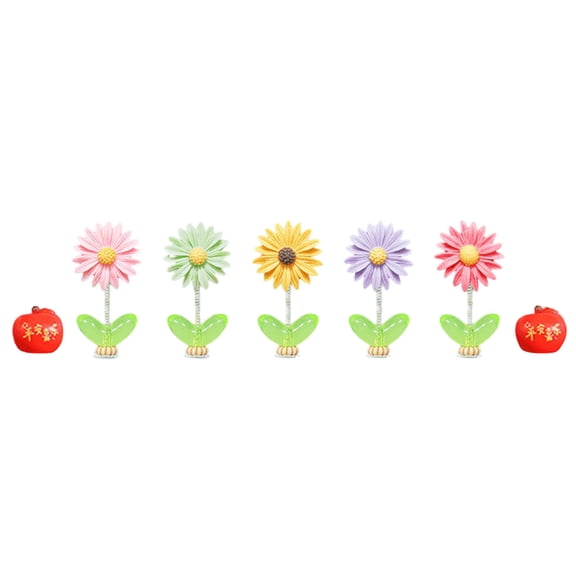 Spring Wobbly Flower Dashboard Ornament, Shaking Head Sunflower Car Interior Accessory, Cute Decor for Rearview Mirror, Steering Wheel, Desk, Home & Office