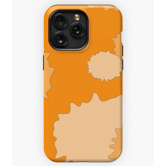 Wobbly Bubbles Orange Abstract Circular Pattern A11497 Phone Case for iPhone 11 to 17 Pro Max