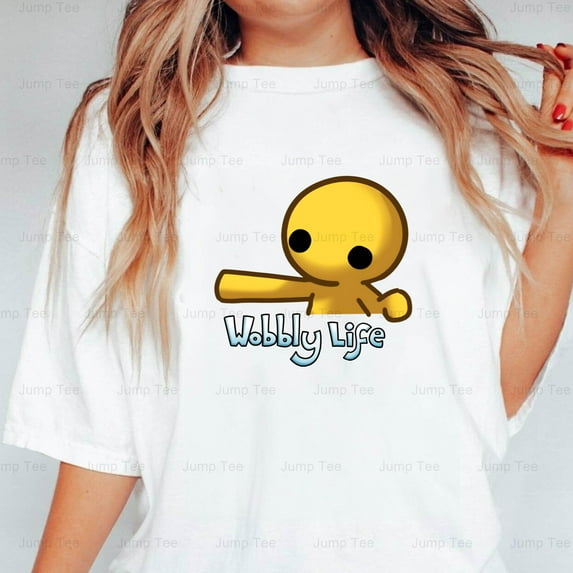 Wobbly Life Birthday Party Game Character Funny Gift Boy Unisex T-Shirt, up to size 5XL