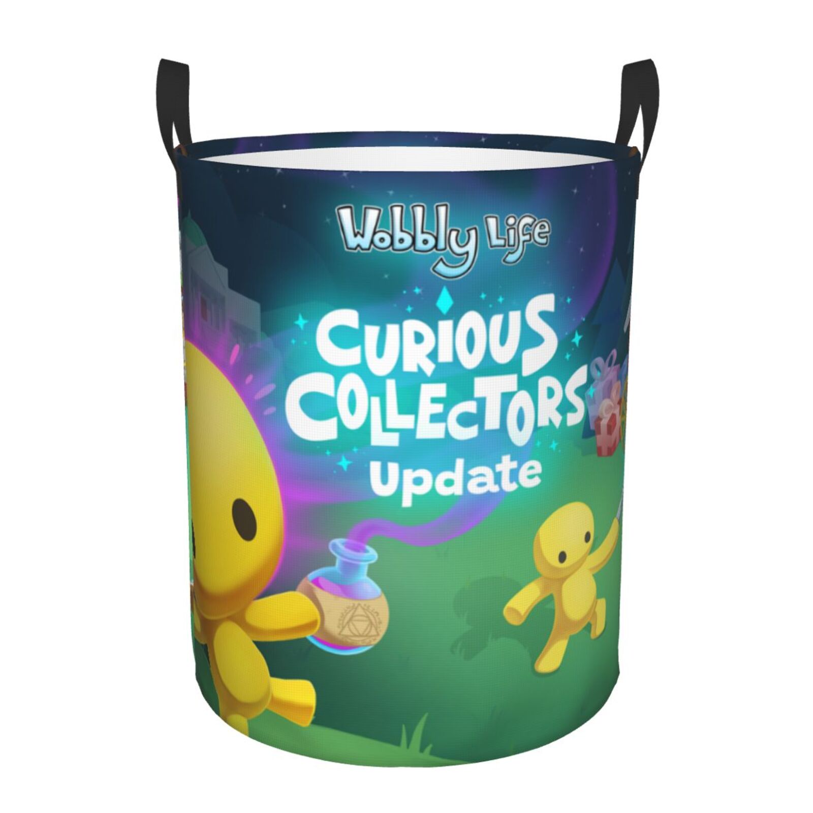Wobbly Life Circular Laundry Basket Dirty Clothes Hamper Laundry Hamper ...
