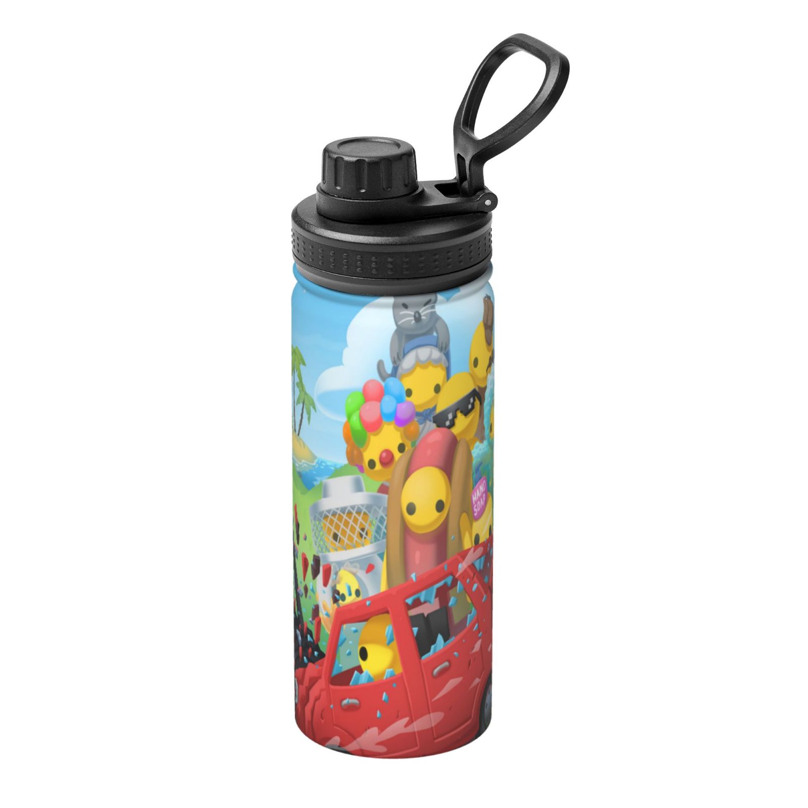 Wobbly Life Insulated Water Bottle, 18OZ Stainless Steel Double Walled ...