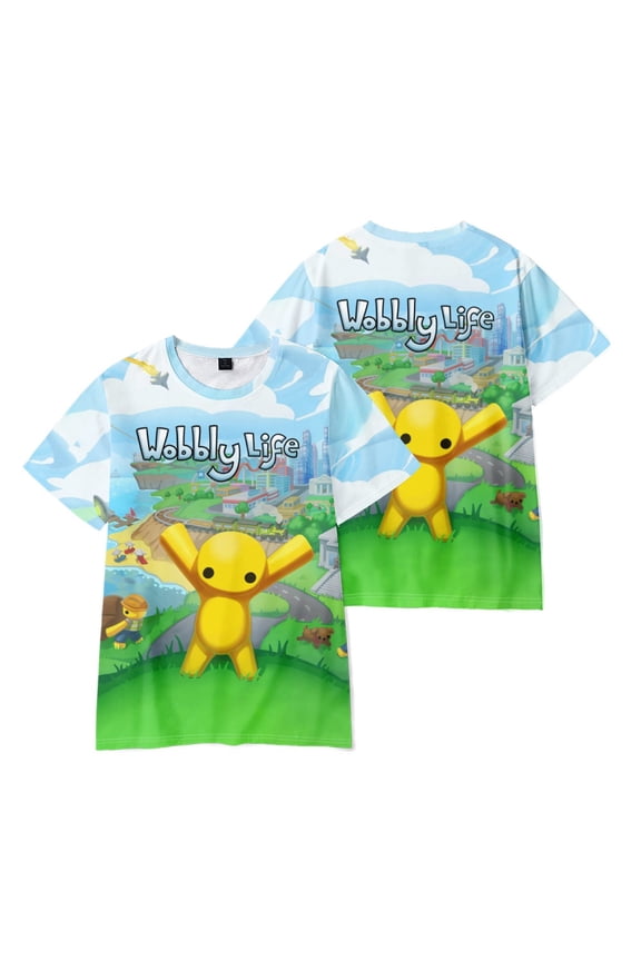 Wobbly Life Role-Playing Shirts 3D Printed Short Sleeved Shirts for Teenagers Wobbly Life T-Shirts