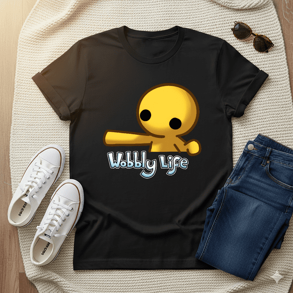 Wobbly Life Video Game Funny Kids Birthday Party Gift Art Unisex T-Shirt, up to Size 5XL