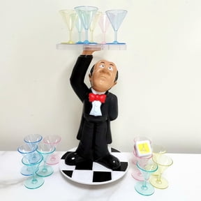 Trisquirrel Topple Waiter Balance Game,Martini Glasses Stacking Game,2-4 Players Two Play Modes Fun Family Party Toy,Suitable for Kids and Adults