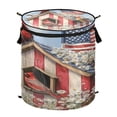 thumbnail image 1 of Wobogo 4th Of July Cardinal Bird Foldable Laundry Baskets with Carry Handle Zipper Closure Travel Bathroom College Dorm Essentials, 1 of 6