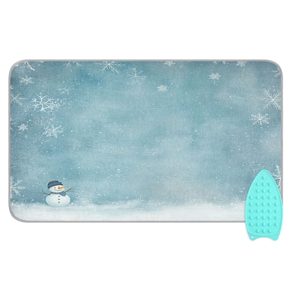Wobogo A Sonwman Ironing Mat Blanket Quilted Washer Dryer Heat Resistant Pad Foldable for Easy Storage