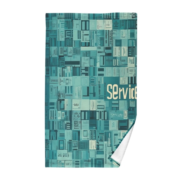 Wobogo A Wallpaper with The Word Face Towel Soft Breathable Cotton Towel Set for Bathroom Kitchen Hotel Spa Gift Decor