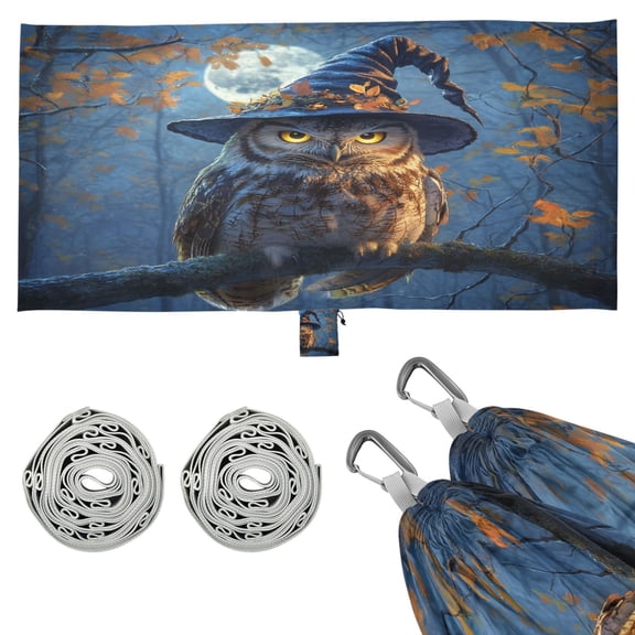 Wobogo A Wise Old Owl Camping Hammocks 330 lb Capacity with Tree Straps and Hanging Pockets for Outside Hiking Beach Backpack Travel