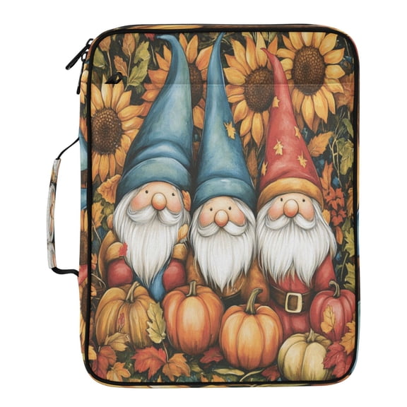 Wobogo Accordion File Folder with Zipper Expanding File Organizer 7 Pockets A4 Binder Case Nylon,Dwarf Elves Fall