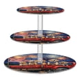 thumbnail image 1 of Wobogo American Fireworks Dogs Truck 3 Tier Acrylic Cake Stand with Clear Round Hold for Wedding Holiday Birthday Baby Shower Tea Party, 1 of 8