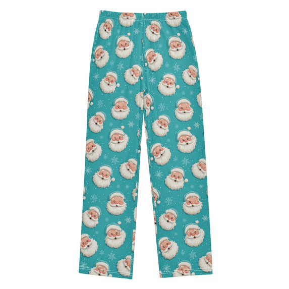 Wobogo Amicable Santa Claus Long Pajama Pants Bottoms Soft Sleepwear with Pockets