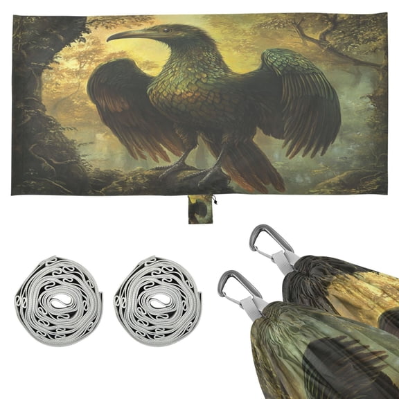 Wobogo Ancient Giant Eagle Camping Hammocks 330 lb Capacity with Tree Straps and Hanging Pockets for Outside Hiking Beach Backpack Travel