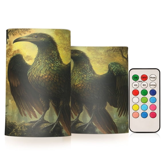Wobogo Ancient Giant Eagle Combo Flameless Flickering Candle Light with Remote Control and Timer for Romantic Atmosphere
