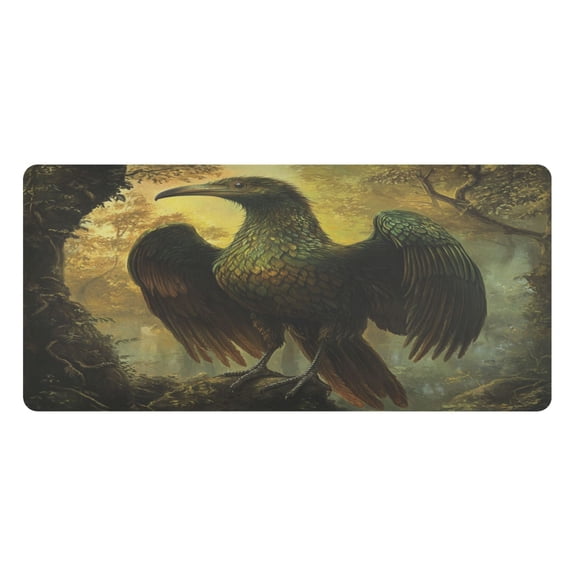 Wobogo Ancient Giant Eagle Gaming Mouse Pad Non-slip Leather Desk Mat Water Resist Keyboard Pad for Gamer Office 16.5×35.4in