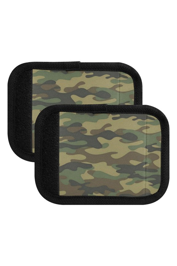 Wobogo Army Green Camouflage Luggage Handle Wrap 2Pcs Made of Neoprene is Soft and Flexible Suitable for Many Bags Shoulder Pads