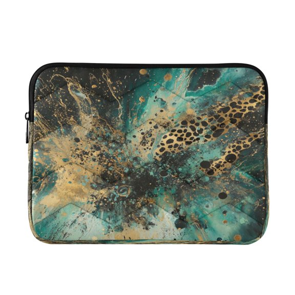 Wobogo Artistic Leopard Laptop Sleeve 13.4 inch Lightweight Zipper Design Soft Padded Protection Against Scratches and Impacts
