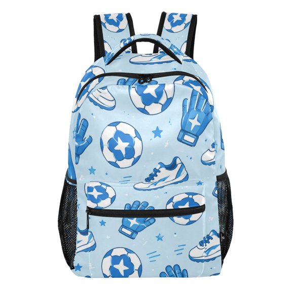 Wobogo Backpack Soccer Gloves School Bookbag Lightweight Daypack with Multiple Pockets Adjustable Straps for Students
