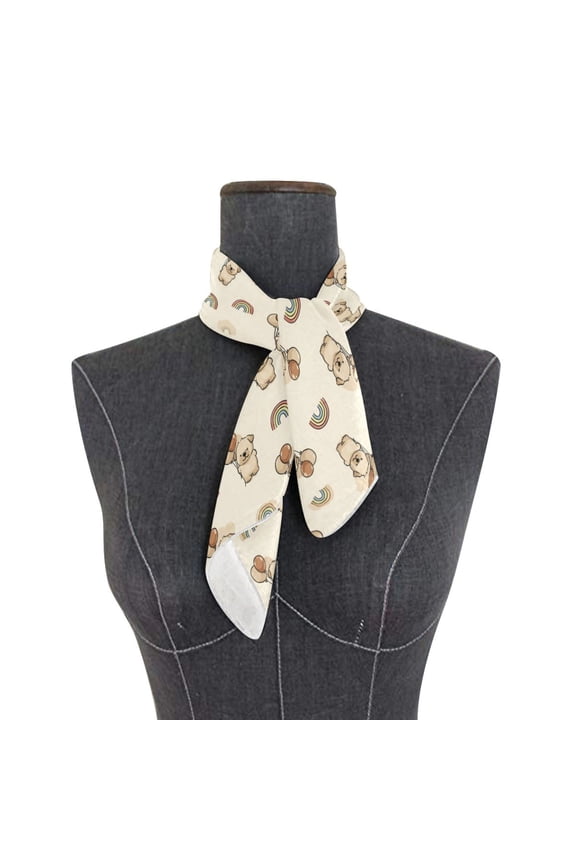 Wobogo Balloon Dog Square Scarf 23.62 x 23.62 In Lightweight Polyester Silk-Feel Neck Scarf for Women Fashion Head Scarf Hair Wrap Bandana