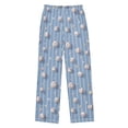thumbnail image 1 of Wobogo Baseball Blue Stripes Long Pajama Pants Bottoms Soft Sleepwear with Pockets, 1 of 9