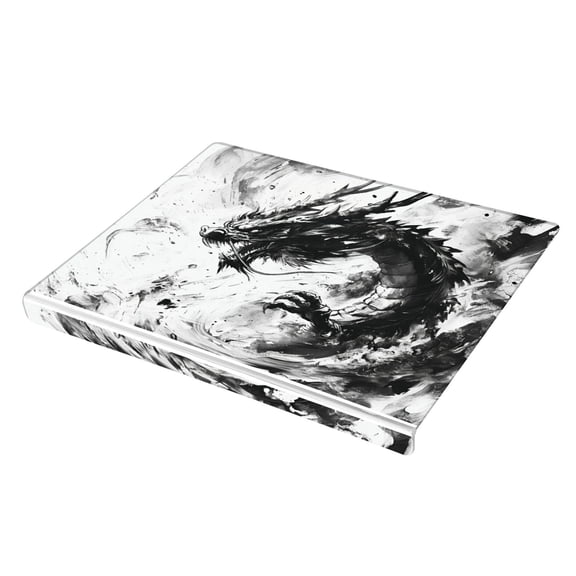 Wobogo Black Dragon Acrylic Cutting Board with Counter Lip 16.5"x13.4 Perfect for Bread Meat Veggies & More Great Kitchen Essential Gadgets & Decor