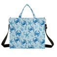thumbnail image 1 of Wobogo Blue Crabs Corduroy Tote Bag for Women Travel Crossbody Bag Purse Women Shoulder Bags Work Handbags Daily Commuter Bag 10.2×9inch, 1 of 8
