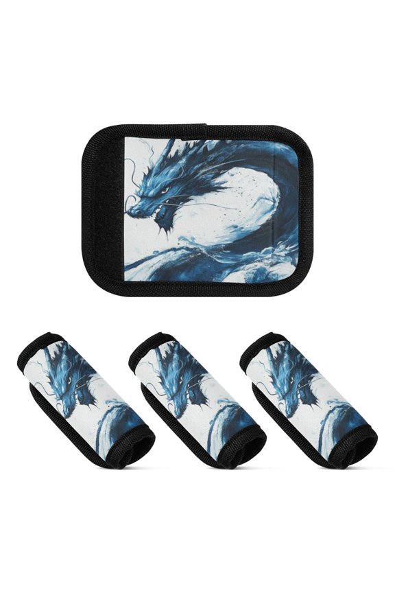 Blue Dragon Luggage Handle Wrap 4Pcs Suitcase Identifier Travel Accessories Affordable Durable Concealed Tag For Airport Leaf