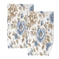 thumbnail image 1 of Wobogo Blue Peonies Dead Leaves 100% Cotton Towel 2 Pieces Set Super Soft and Highly Absorbent Suitable for Bathroom Gym Travel Camping Pool, 1 of 8
