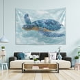 thumbnail image 1 of Wobogo Blue Sea Turtle Tapestry 90x60in Home Living Room Bedroom Wall Hanging Ornaments, 1 of 10