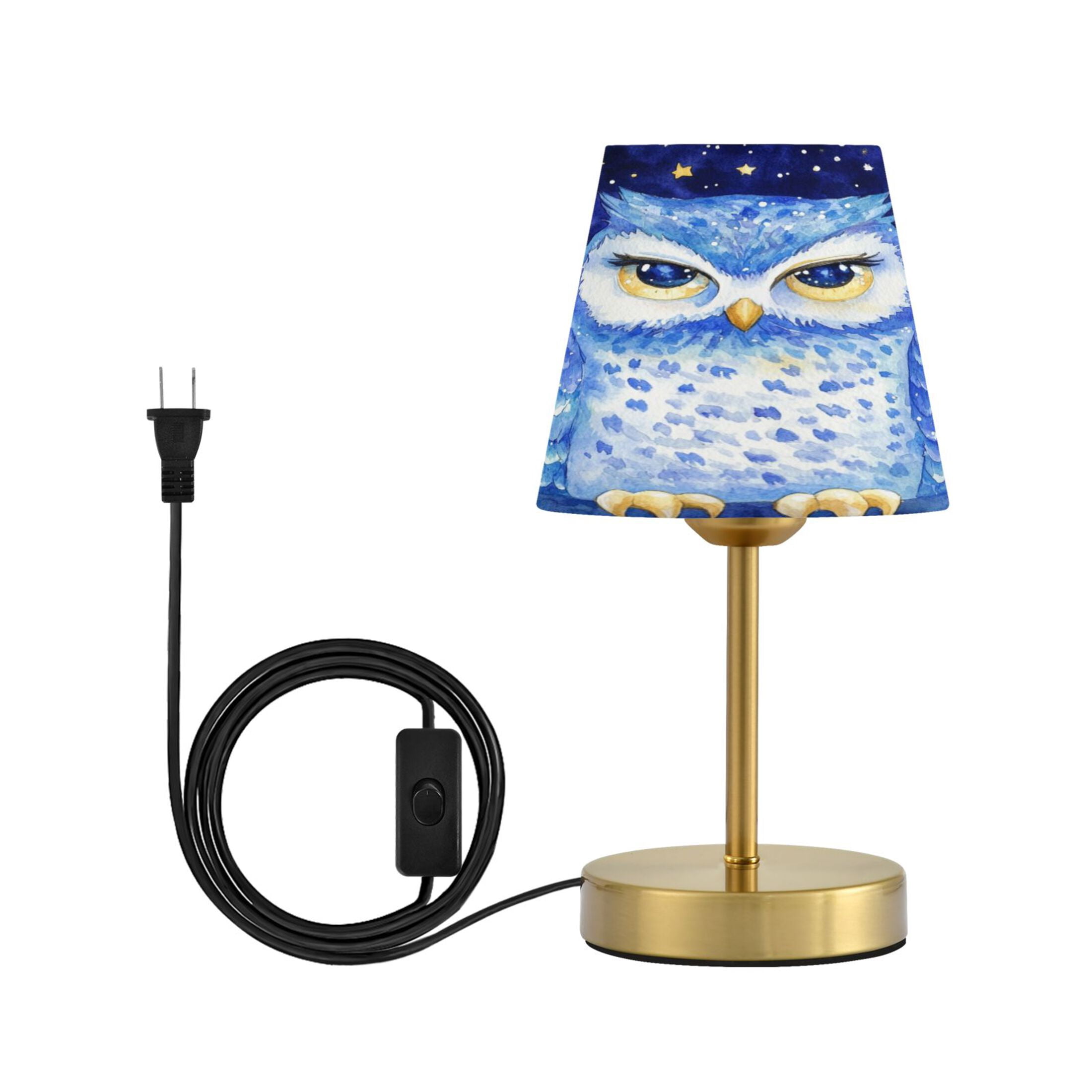 Wobogo Blue Starry Owl Table Lamps Three-channel Adjustable Lighted ...