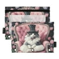 thumbnail image 1 of Wobogo Bowler Hat Ragdoll Cat Pencil Pouch with 3 Ring Binder Holes Set of 2 for Learning Tools, 1 of 6