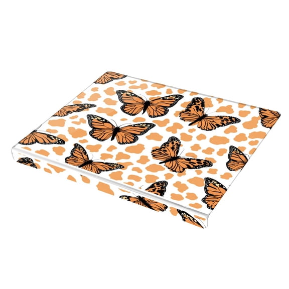 Wobogo Butterfly Print Leopard Pattern Acrylic Cutting Board with Counter Lip 16.5"x13.4 Perfect for Bread Meat Veggies & More Great Kitchen Essential Gadgets & Decor