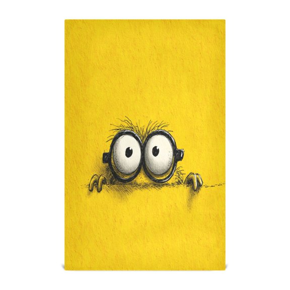 Wobogo Cartoon Kitchen Towel 1 Piece Large Cotton Dishcloth Premium Absorbency Set with Hanging Loop