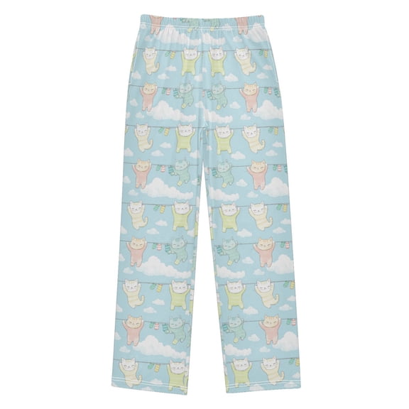 Wobogo Cat on The Hanger Long Pajama Pants Bottoms Soft Sleepwear with Pockets