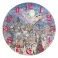 thumbnail image 1 of Wobogo Christmas Eve Wall Clock 10in Silent Mechanism Battery Operated Retro Style for Living Room Bedroom and Kitchen Gold Pointer, 1 of 10