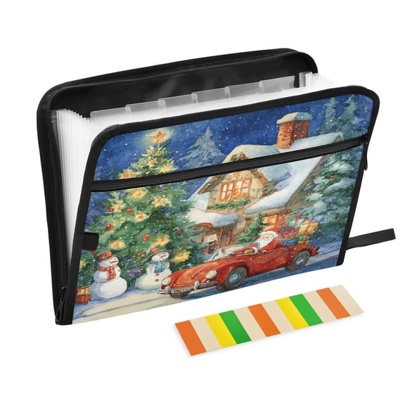 Wobogo Christmas Gifts Expanding File Folder Letter Size Accordion Filing Organizer 13 Pocket Separate Organ Pocket