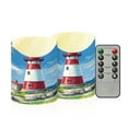 thumbnail image 1 of Wobogo Coastal Lighthouse Flameless Candles with Remote Battery Operated Flickering LED Candles with Timer 2/4/6/8H Small Size, 1 of 8