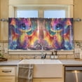 thumbnail image 1 of Wobogo Colorful Dragon Baby Kitchen Curtains 2 Piece Set Symmetrical Design Light Filtering Small Window Drapes Suitable for Bathroom Laundry Room and RV 57x36in, 1 of 9