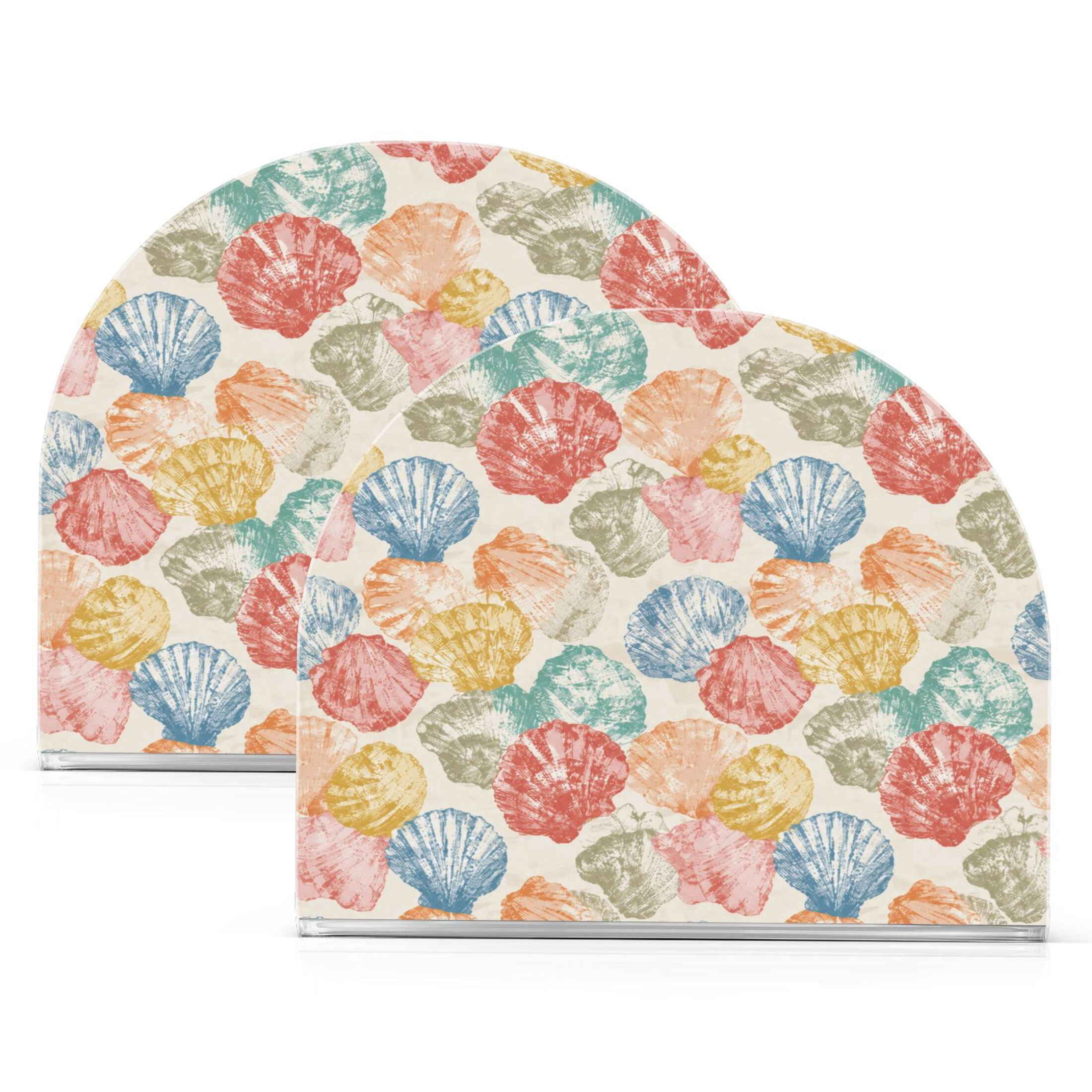 Shell Paper Napkins Wobogo Colorful Shell Clear Acrylic Napkin Holder 2 Pcs Kitchen Tissue ...