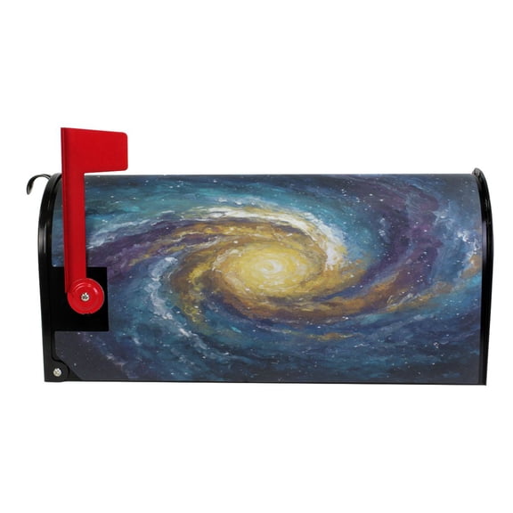 Wobogo Cosmic Spiral Mailbox Cover Magnetic for Garden Yard Home Decor Standard Size 25.4×20.78in