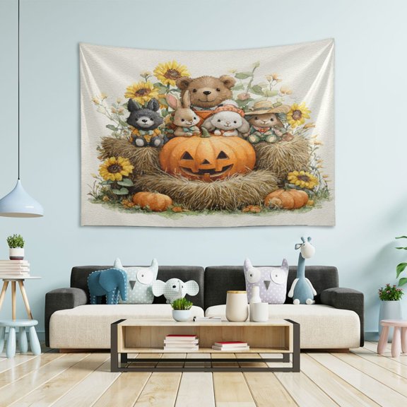 Wobogo Cute Animals Tapestry 60×51in Home Living Room Bedroom Wall Hanging Ornaments