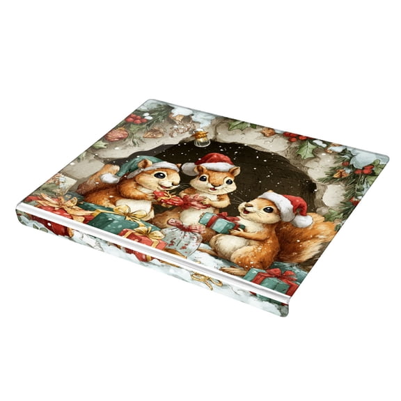 Wobogo Cute Baby Squirrels Acrylic Cutting Board with Counter Lip 16.5"x13.4 Perfect for Bread Meat Veggies & More Great Kitchen Essential Gadgets & Decor